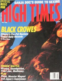 High Times July 1992 magazine back issue cover