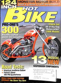 Hot Bike January 2006 magazine back issue cover