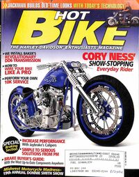 Hot Bike August 2006 magazine back issue cover