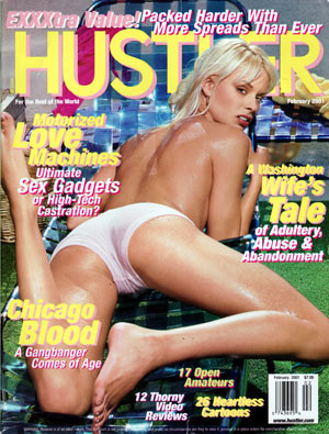 Hustler February 2001 February 2001 magazine back issue cover