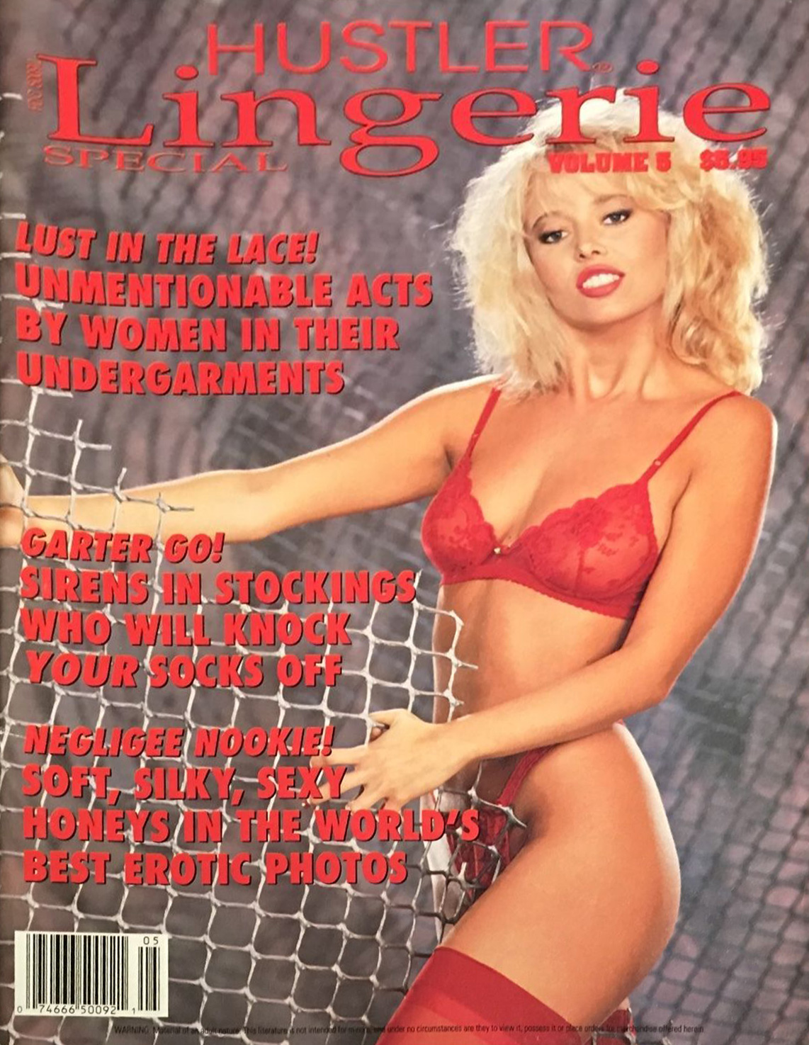 Hustler Lingerie # 5 Number #5 magazine back issue cover