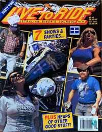 Live to Ride # 84, August 1995 magazine back issue cover