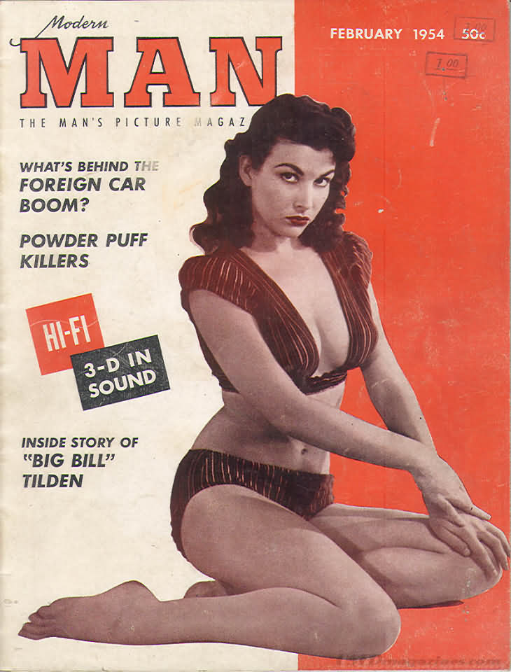Modern Man February 1954 magazine back issue cover