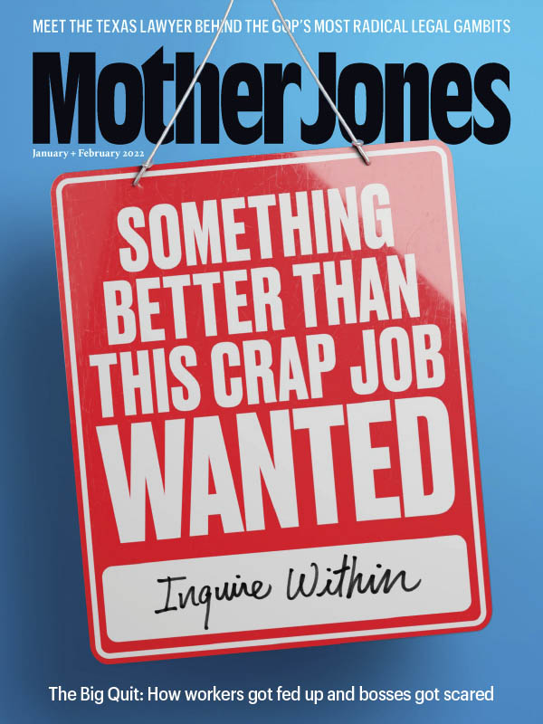 Mother Jones January/February 2022 January 2022 magazine back issue cover