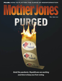 Mother Jones May/June 2020 magazine back issue cover