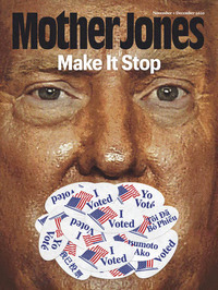 Mother Jones November/December 2020 magazine back issue cover