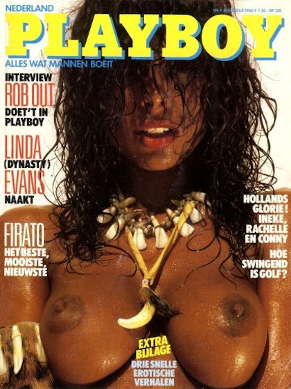 Playboy (Netherlands) August 1986 August 1986 magazine back issue cover