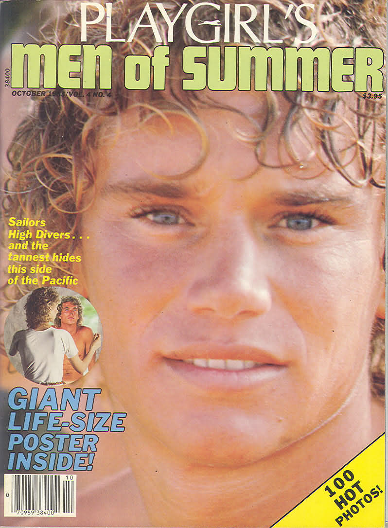 Playgirl Entertains October 1983, Men of Summer October 1983 magazine back issue cover