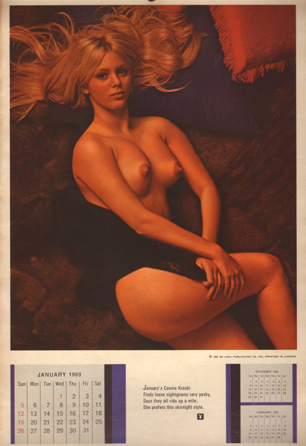 Playboy Playmate Wall Calendar 1969 January 1969 magazine back issue cover
