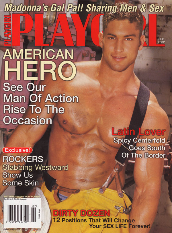 Playgirl February 2002 magazine back issue cover