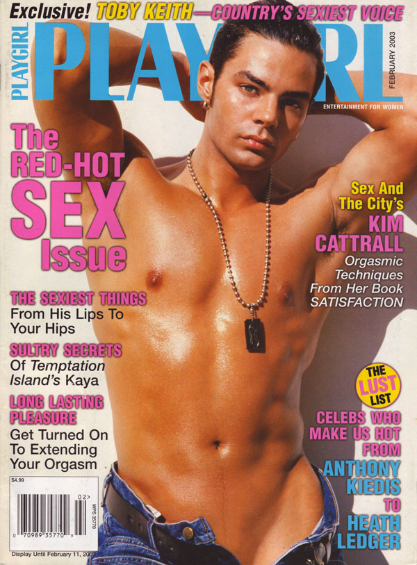Playgirl February 2003 magazine back issue cover