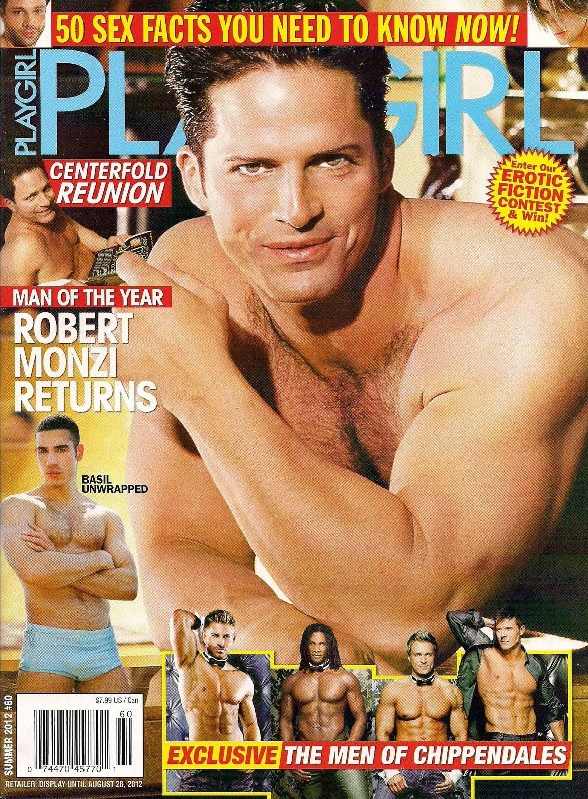 Playgirl # 60, Summer 2012 magazine back issue cover