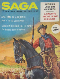 Saga August 1960 magazine back issue cover