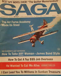 Saga July 1965 magazine back issue cover