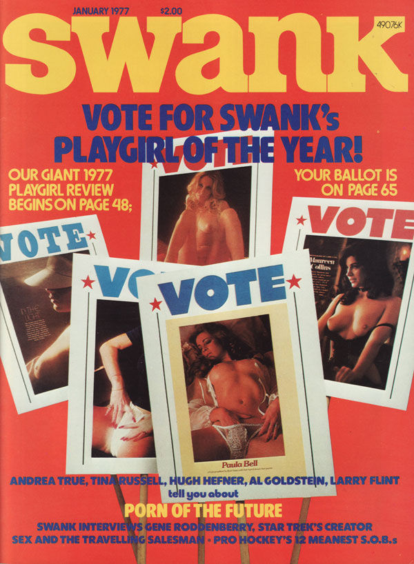 Swank January 1977 January 1977 magazine back issue cover