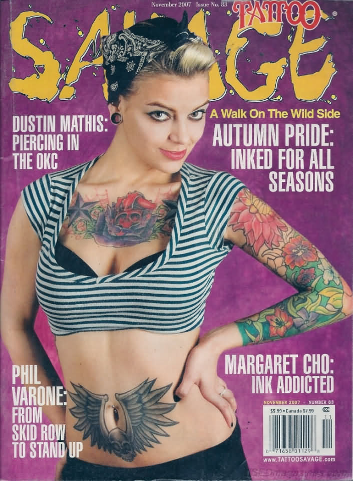 Tattoo Savage November 2007 November 2007 magazine back issue cover