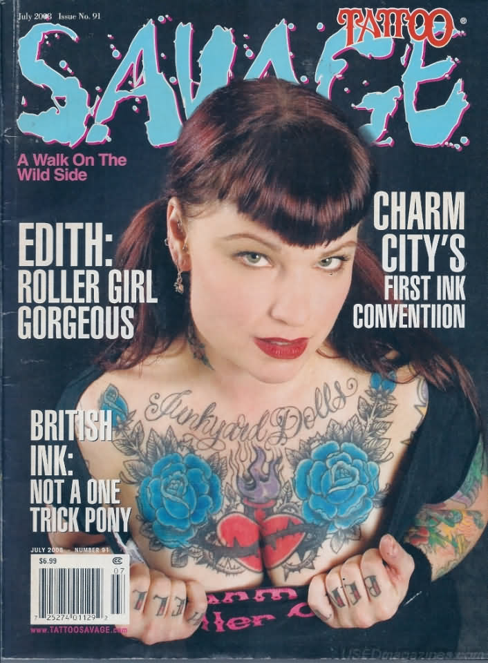 Tattoo Savage July 2008 July 2008 magazine back issue cover