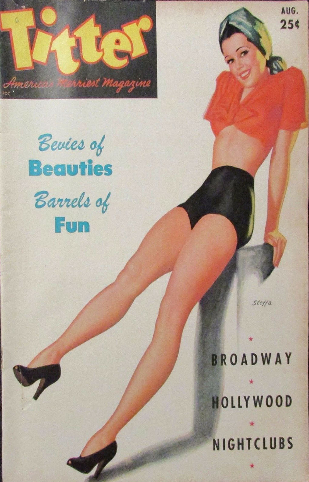 Titter August 1953 August 1953 magazine back issue cover