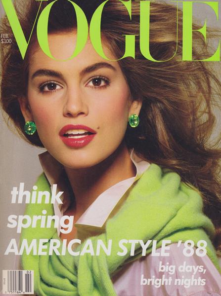 Vogue February 1988 February 1988 magazine back issue cover