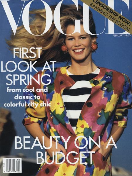 Vogue February 1991 February 1991 magazine back issue cover