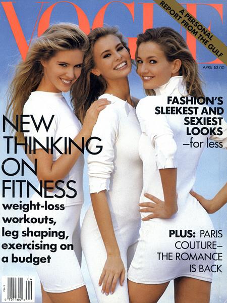 Vogue April 1991 April 1991 magazine back issue cover