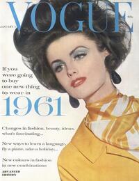 Vogue January 1961 magazine back issue cover