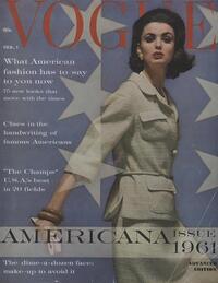Vogue February 1961 magazine back issue cover