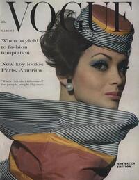 Vogue March 1961 magazine back issue cover