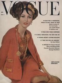 Vogue October 1961 magazine back issue cover
