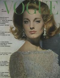Vogue December 1961 magazine back issue cover