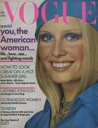 Vogue June 1971 magazine back issue cover