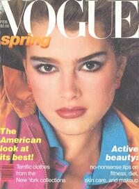 Vogue February 1980 magazine back issue cover