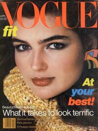 Vogue April 1980 magazine back issue cover