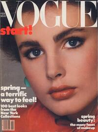 Vogue February 1983 magazine back issue cover