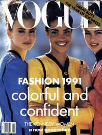 Vogue January 1991 magazine back issue cover