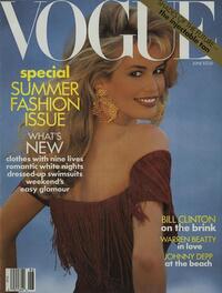 Vogue June 1992 magazine back issue cover