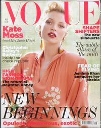 Vogue UK August 2011 magazine back issue cover