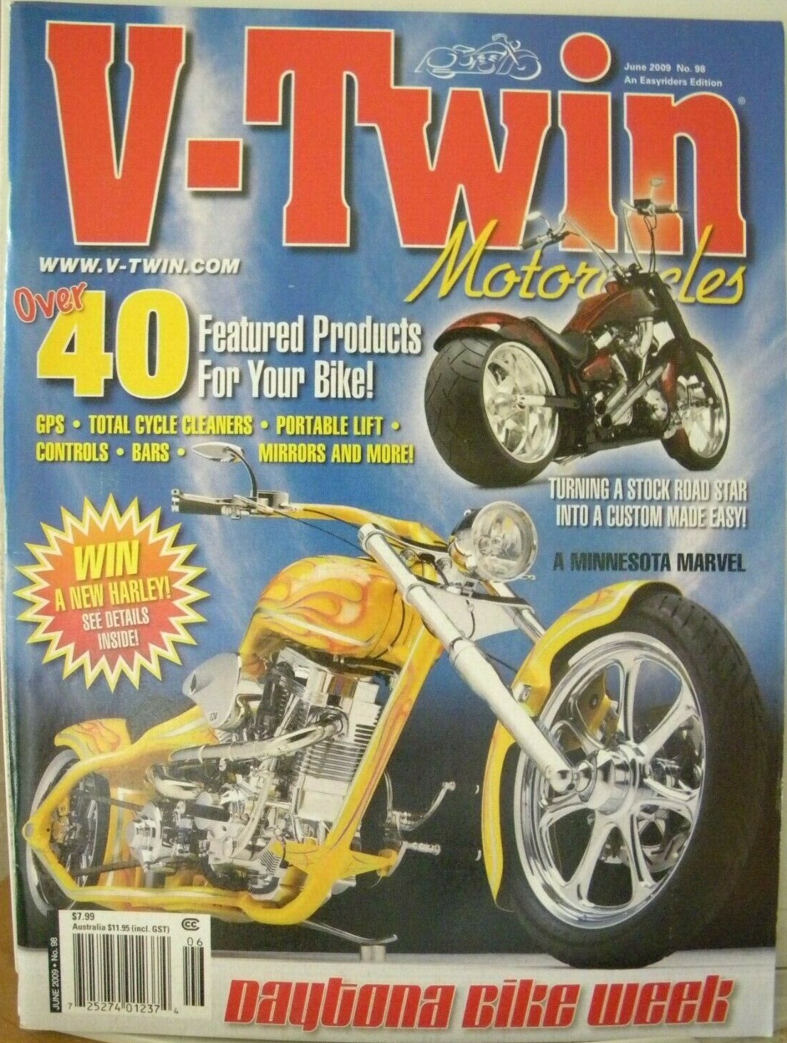 V-Twin # 98, June 2009 June 2009 magazine back issue cover